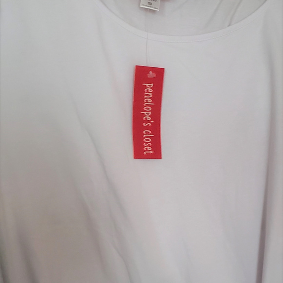 Ladies round necked T-Shirt with shirred sides - Picture 1 of 8